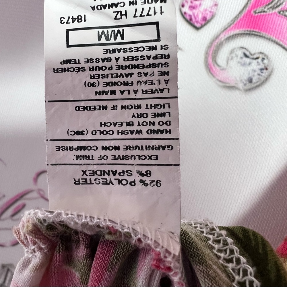 Floral y2k tank top with metal O ring back detail pink white green flowers - Picture 5 of 10